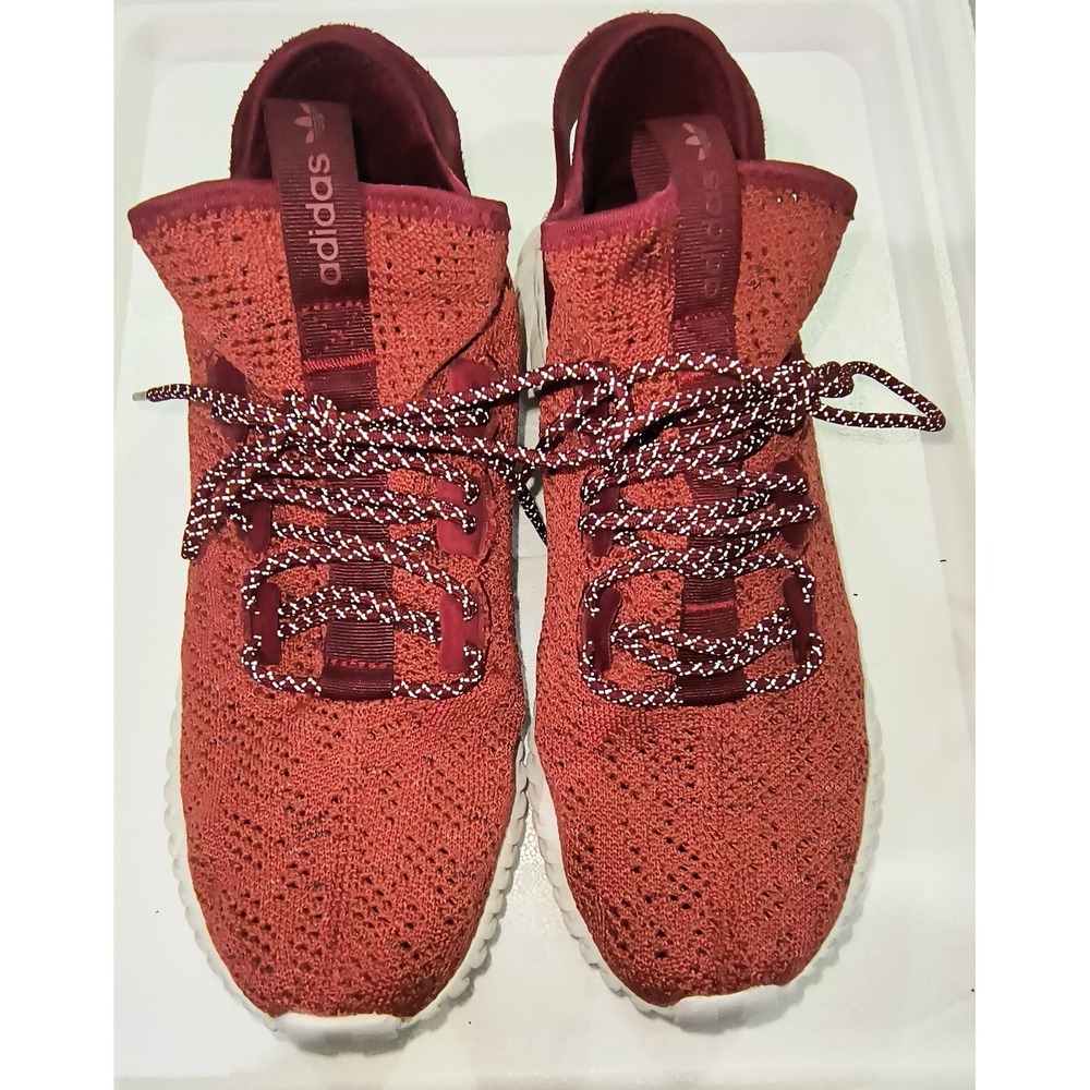 Adidas Tubular Doom Sock Primeknit Russet Men's Size 10.5 BY 3560 Red Nice